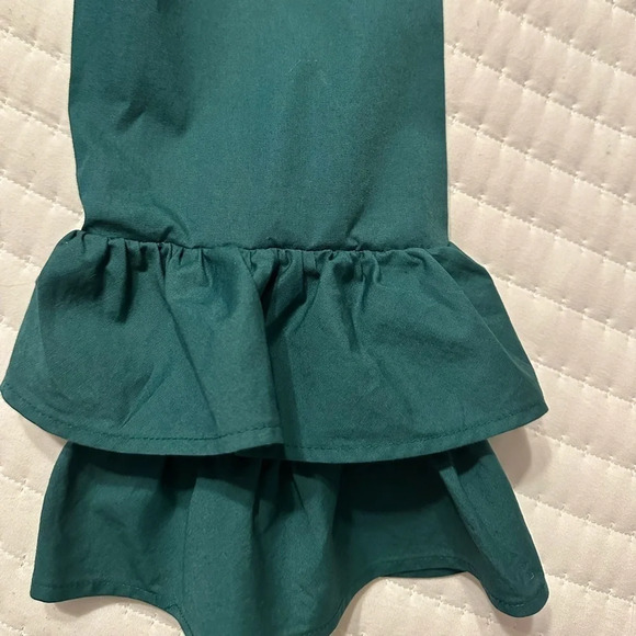 J Crew Blouse Womens 6 3/4 Bell Sleeve Crew Neck Casual Green Stretch Cotton - Picture 10 of 13